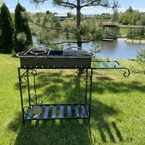 Мангал зварний на 12 шампурів 3 мм на дровниці -
                                                        Фото 2