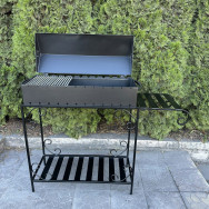 Мангал барбекю с дровницей на 12 шампуров 4 мм