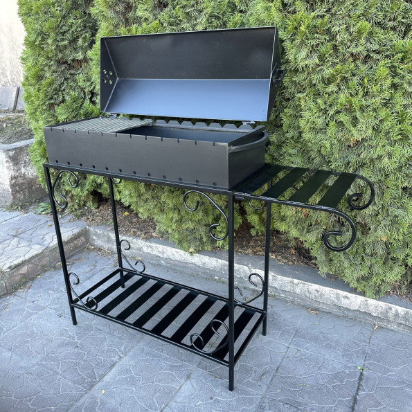 Мангал барбекю із дровницею на 12 шампурів 4 мм -
                                                        Фото 2