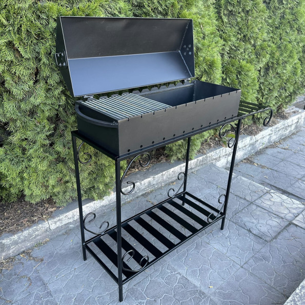 Мангал барбекю із дровницею на 12 шампурів 4 мм -
                                                        Фото 3