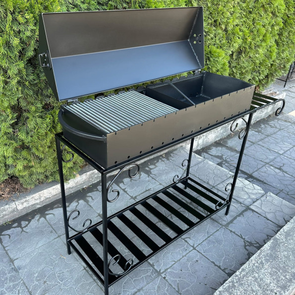 Мангал барбекю с дровницей на 15 шампуров 4 мм -
                                                        Фото 2