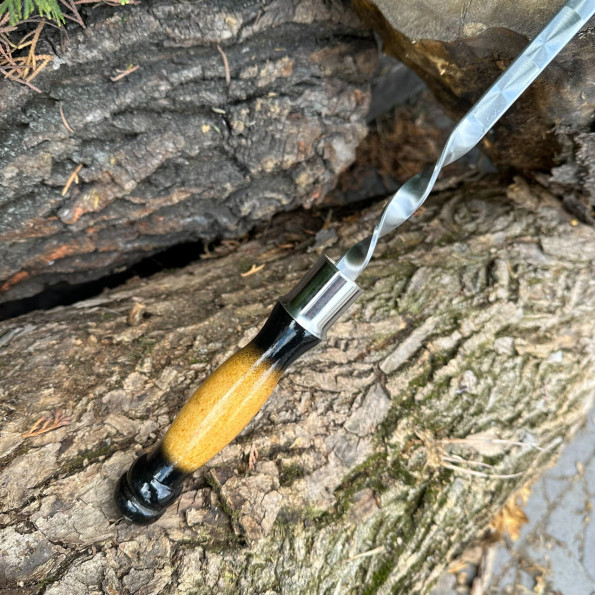 Шампур з дерев'яною ручкою 63 см двухцветный -
                                                        Фото 2