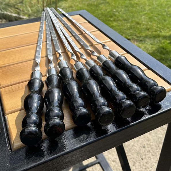 Шампур з дерев'яною ручкою 63 см черный -
                                                        Фото 4