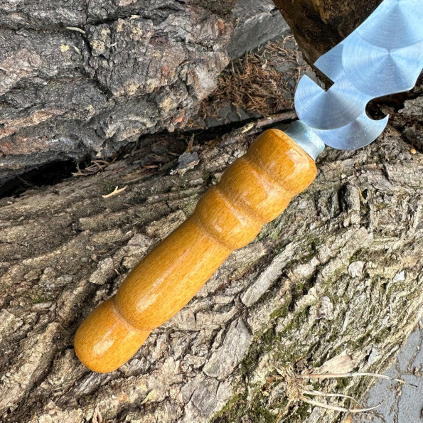 Вилка з дерев'яною ручкою для зняття м'яса світла -
                                                        Фото 2