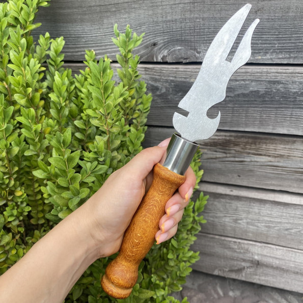 Вилка з дерев'яною ручкою для зняття м'яса світла -
                                                        Фото 6