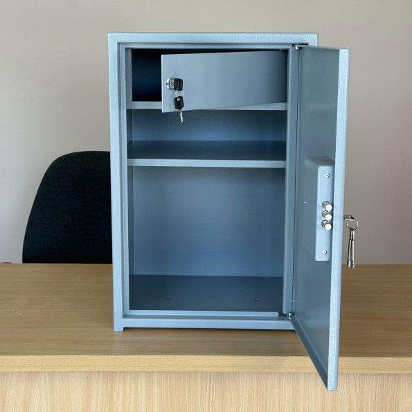 Офисный сейф Б-600 серый -
                                                        Фото 2