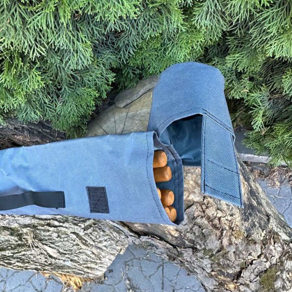 Сумка-тубус на липучці на 10 шампурів сіра -
                                                        Фото 2