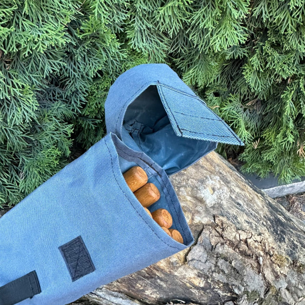 Сумка-тубус на липучці на 10 шампурів сіра -
                                                        Фото 3