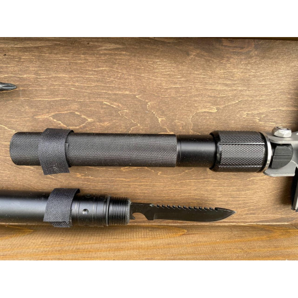 Набор ручной работы 6 шампуров с деревянной ручкой, огниво, лопата в деревянном кейсе -
                                                        Фото 6