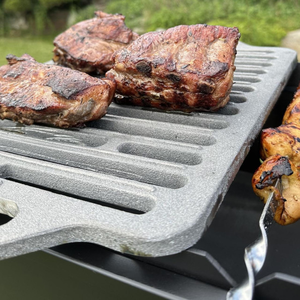 Решітка-гриль з ручками чавунна -
                                                        Фото 4