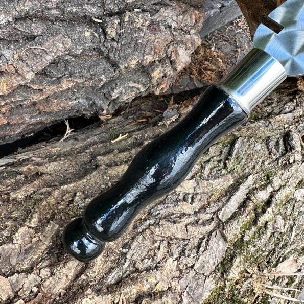 Вилка з дерев'яною ручкою для зняття м'яса чорна -
                                                        Фото 2