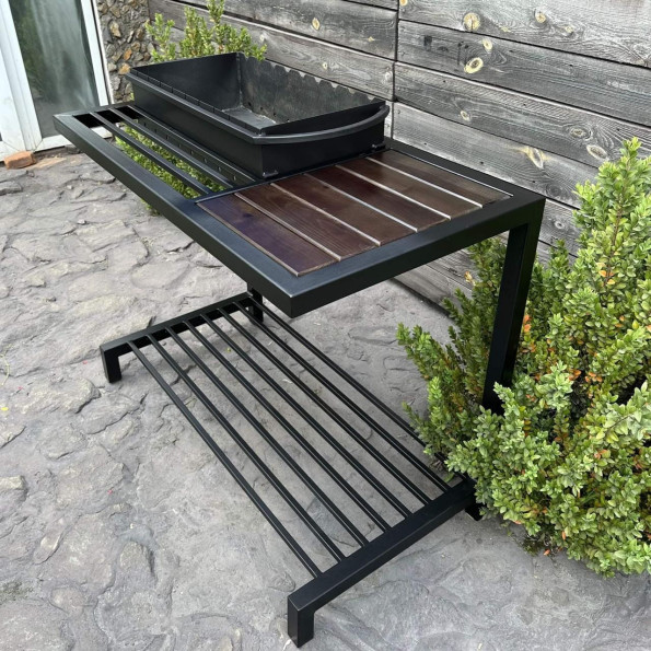 Мангал лофт на 9 шампуров на дровнице -
                                                        Фото 7