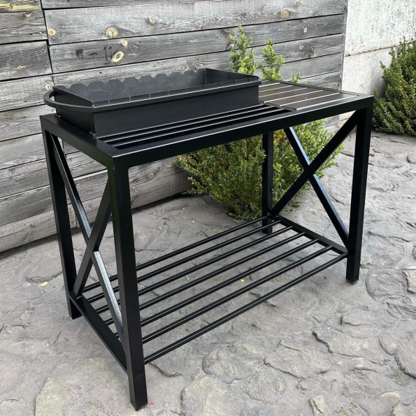 Мангал лофт на 9 шампуров 4 мм на дровнице -
                                                        Фото 4