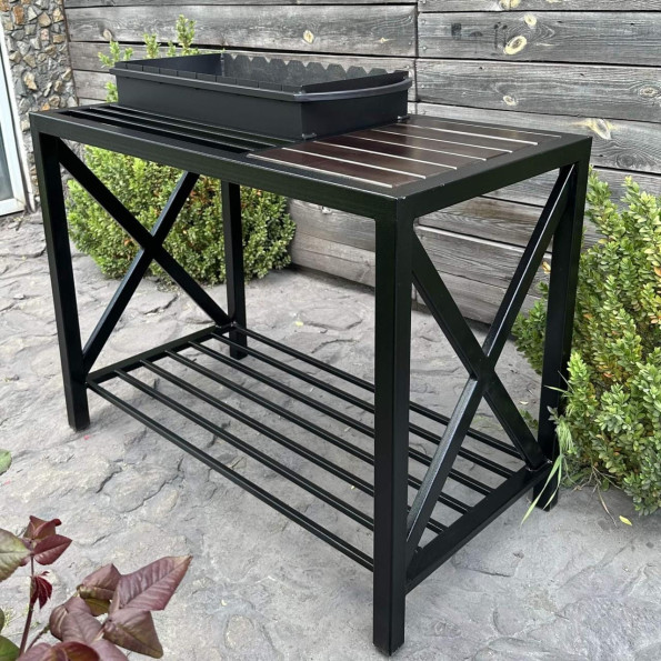 Мангал лофт на 9 шампуров 4 мм на дровнице -
                                                        Фото 3