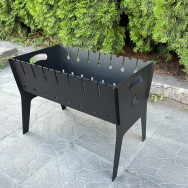 Мангал разборной двухуровневый походный на 8 шампуров 2 мм