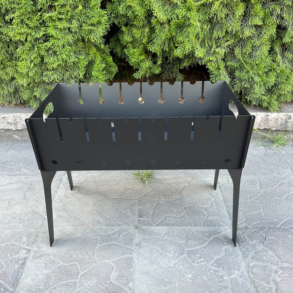 Мангал разборной двухуровневый походный на 8 шампуров 3 мм -
                                                        Фото 3