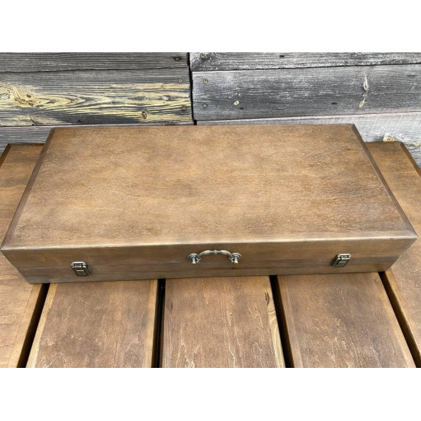 Набор ручной работы 8 шампуров, посуда, термометр для мяса, штопор в деревянном кейсе -
Фото 4 Набор ручной работы 8 шампуров, посуда, термометр для мяса, штопор в деревянном кейсе -
Фото 4