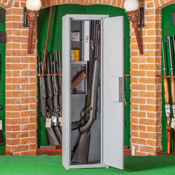 Сейф оружейный на 2 оружия Орел Ш-100 серый -
                                                        Фото 3