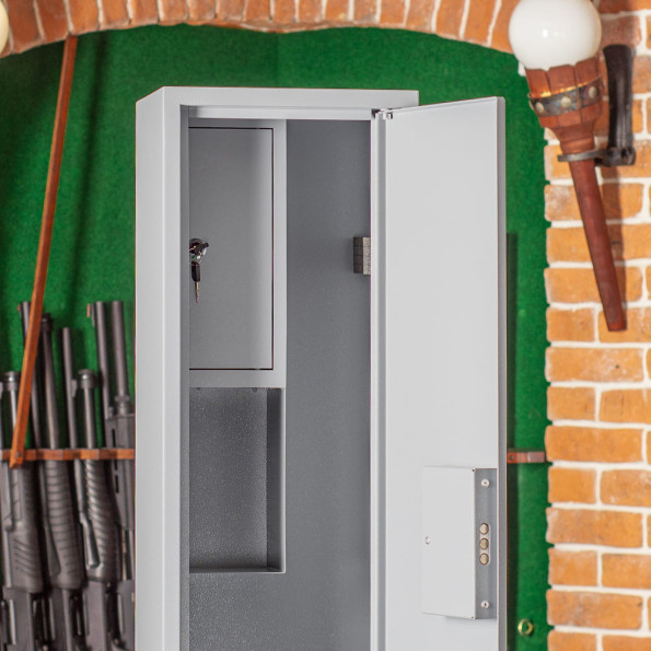 Сейф оружейный на 2 оружия Орел Ш-100 серый -
                                                        Фото 4