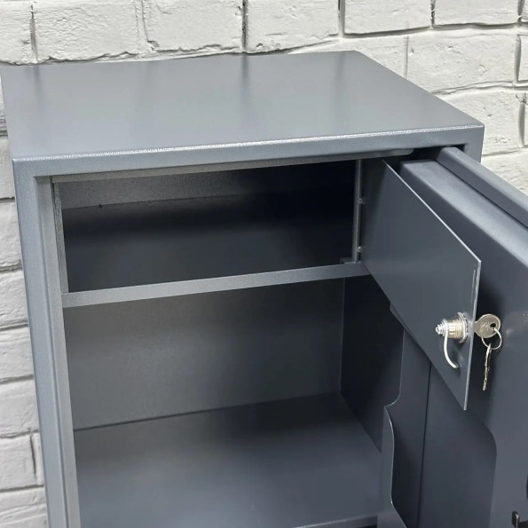 Сейф офісний з ключовим замком, касою та фальшпанеллю на дверях, 1220×440×360 мм, антрацит -
                                                        Фото 3