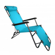 Шезлонг лежак Bonro 153 см голубой