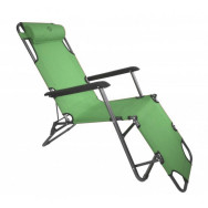 Шезлонг лежак Bonro 153 см темно-зеленый