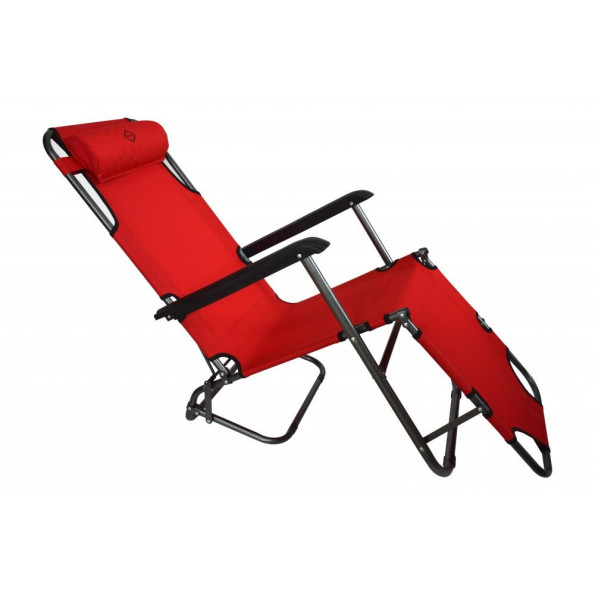 Шезлонг лежак Bonro 178 см красный -
                                                        Фото 3