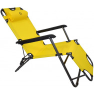 Шезлонг лежак Bonro 178 см желтый