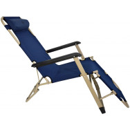 Шезлонг лежак Bonro 180 см темно-синий