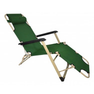 Шезлонг лежак Bonro 180 см темно-зеленый