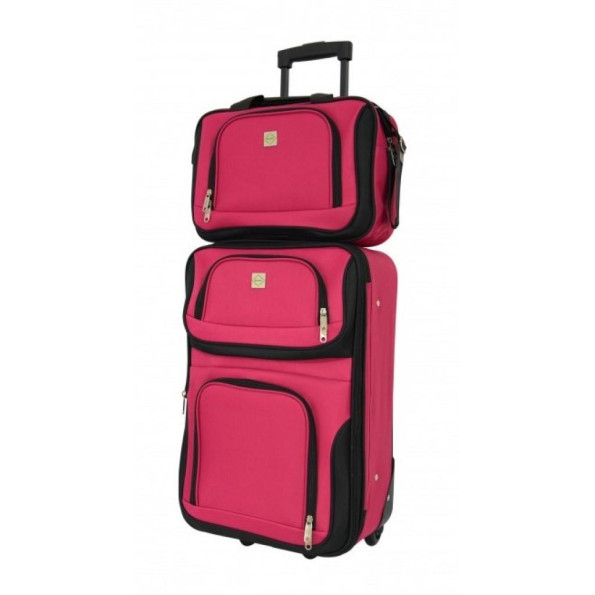 Комплект чемодан + сумка Bonro Best середній вишневий