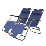 Шезлонги комплект 2шт Bonro 178 см темно-синий