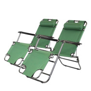 Шезлонги комплект 2шт Bonro 178 см темно-зеленый