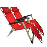 Шезлонги комплект 2шт Bonro 180 см красный
