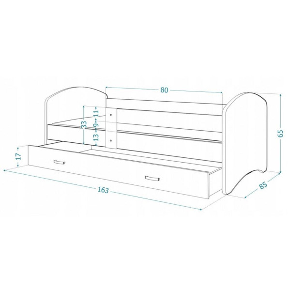Дитяче ліжко Luki 160х80 (50L) -
Фото 3 Дитяче ліжко Luki 160х80 (50L) -
Фото 3