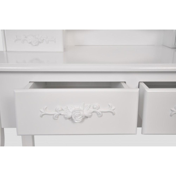 Туалетний столик з підсвічуванням Bonro- В-011L (червона табуретка) -
                                                        Фото 9