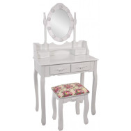 Туалетный столик с подсветкой Bonro- В-011L (красная табуретка)