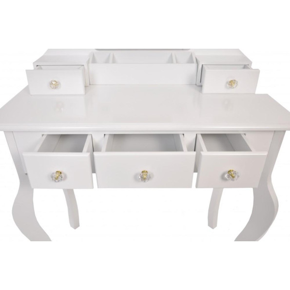 Туалетний столик з підсвічуванням Bonro- В-065L (червона табуретка) -
                                                        Фото 5