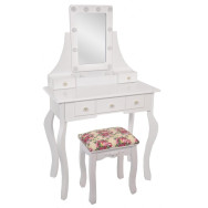 Туалетный столик с подсветкой Bonro- В-065L (красная табуретка)