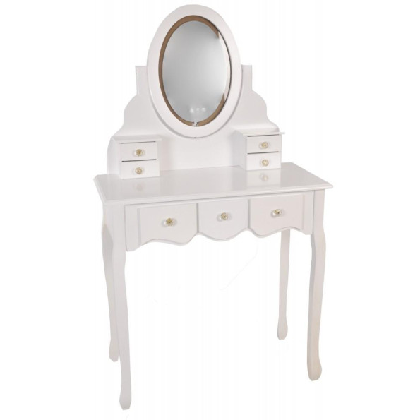 Туалетний столик з підсвічуванням Bonro- В-066L (червона табуретка) -
                                                        Фото 3