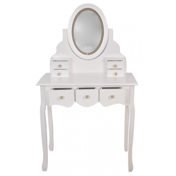 Туалетний столик з підсвічуванням Bonro- В-066L (червона табуретка) -
                                                        Фото 4