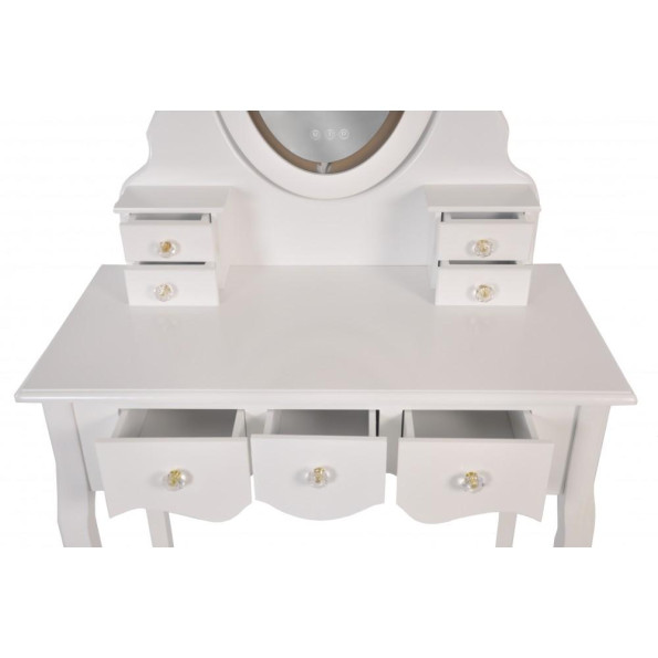 Туалетний столик з підсвічуванням Bonro- В-066L (червона табуретка) -
                                                        Фото 5