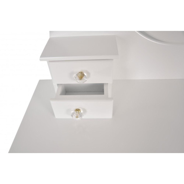 Туалетний столик з підсвічуванням Bonro- В-066L (червона табуретка) -
                                                        Фото 6