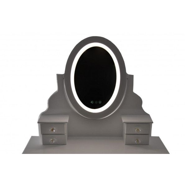 Туалетний столик з підсвічуванням Bonro- В-066L (червона табуретка) -
                                                        Фото 7