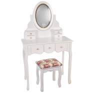 Туалетный столик с подсветкой Bonro- В-066L (красная табуретка)