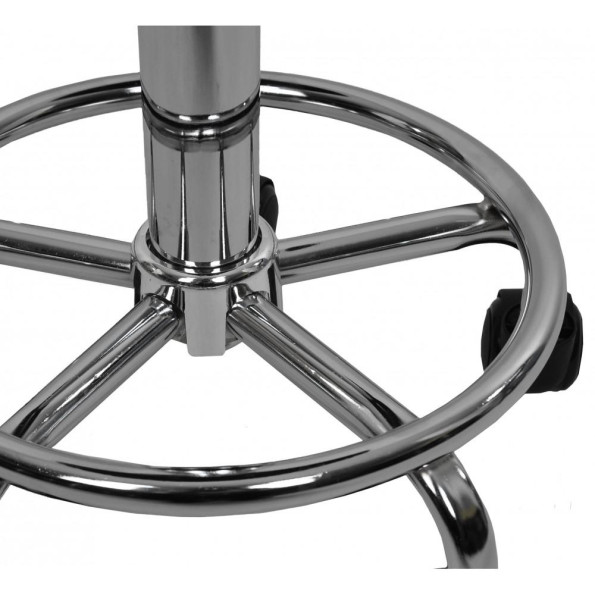 Кресло табурет на колесах без спинки круглое Bonro B-830 коричневый -
                                                        Фото 5