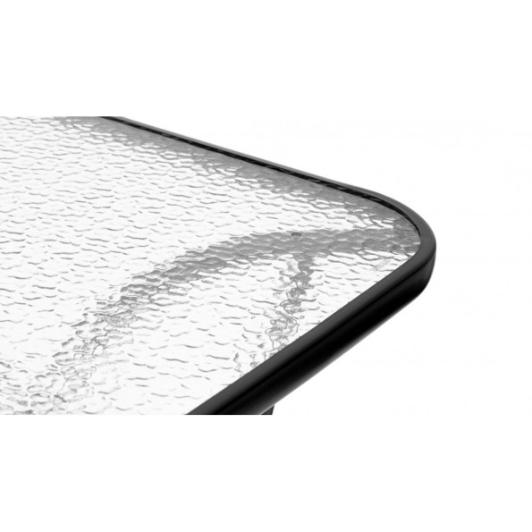 Садовий стіл для тераси з отвором для парасольки чорний  -
                                                        Фото 4