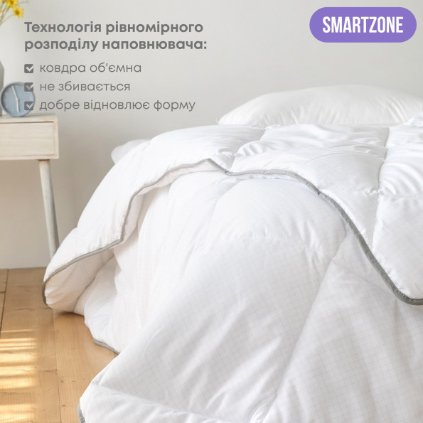 Ковдра полуторна 150х210 см біла 363099 -
                                                        Фото 4