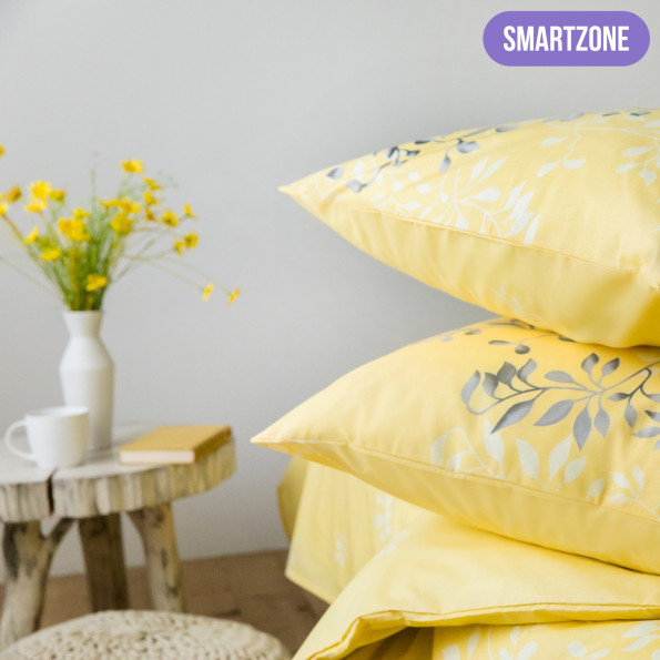 Комплект постільної білизни полуторний Поликоттон чорно-жовтий 363375 -
                                                        Фото 2