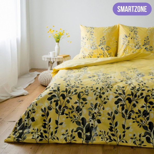 Комплект постільної білизни полуторний Поликоттон чорно-жовтий 363375 -
                                                        Фото 5